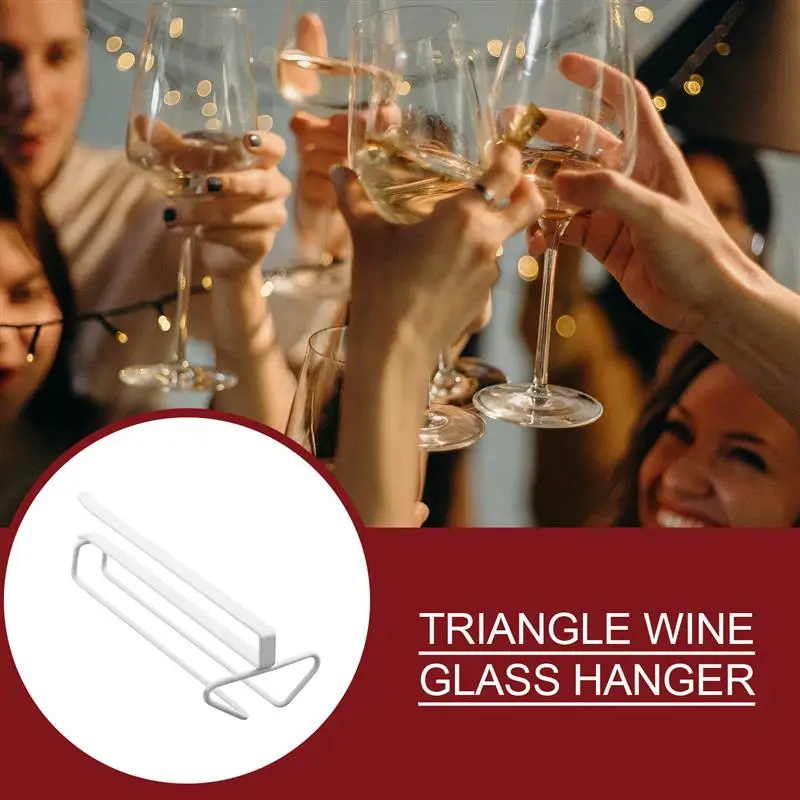 

Wine Glass Rack Under Cabinet Rack Hanging Cup Storage Organizer Stemware Holder Double Row Hanger Shelf Metal Racks