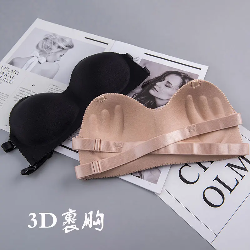 

3D Sexy Lingerie Seamless Sport Bra U Type Backless Strapless Top Bra Push Up Bralette Brassiere Women Underwear YJ2002