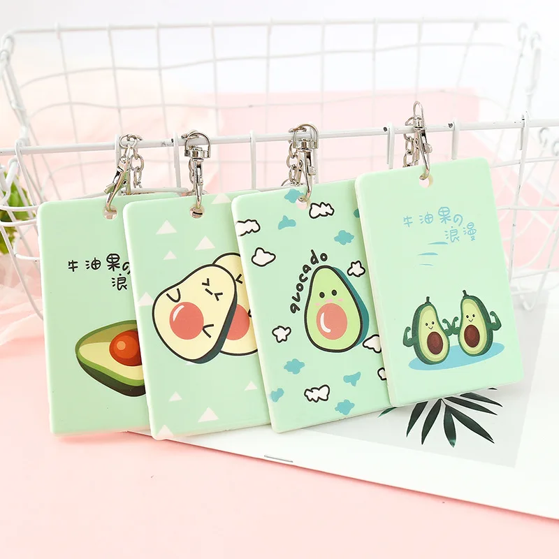 Kawaii мультфильм фрукты авокадо карты Ключ ID держатель для карт имя тег персонал