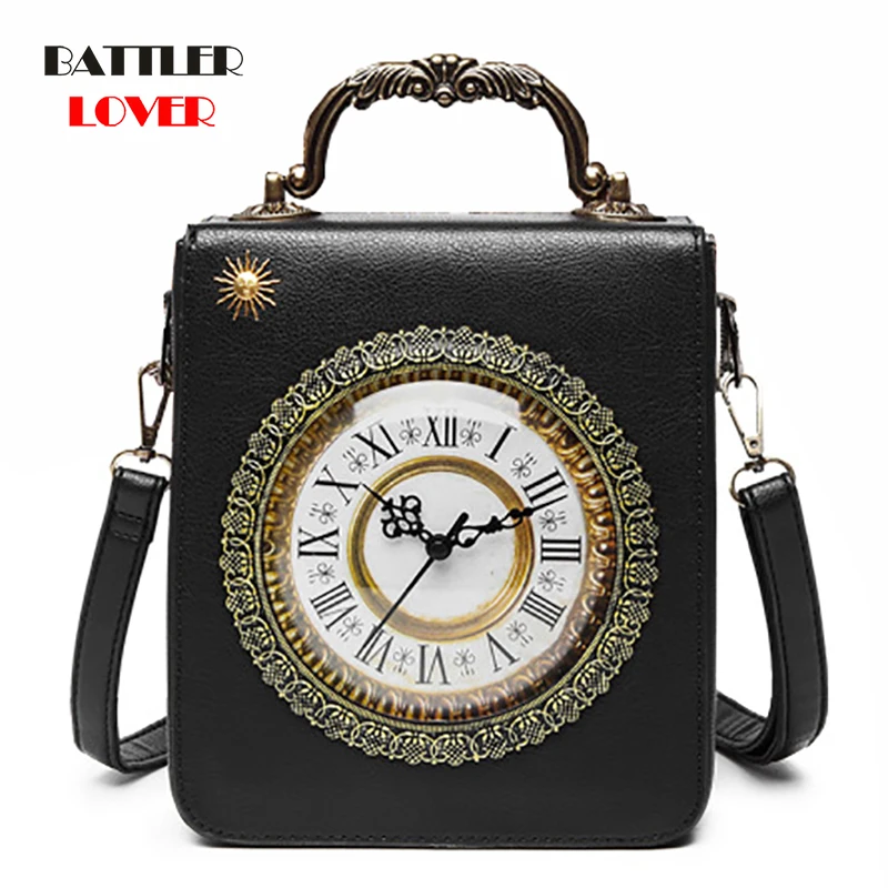 Оригинальный будильник сумка женская имитация Ретро часы модная на плечо сумки