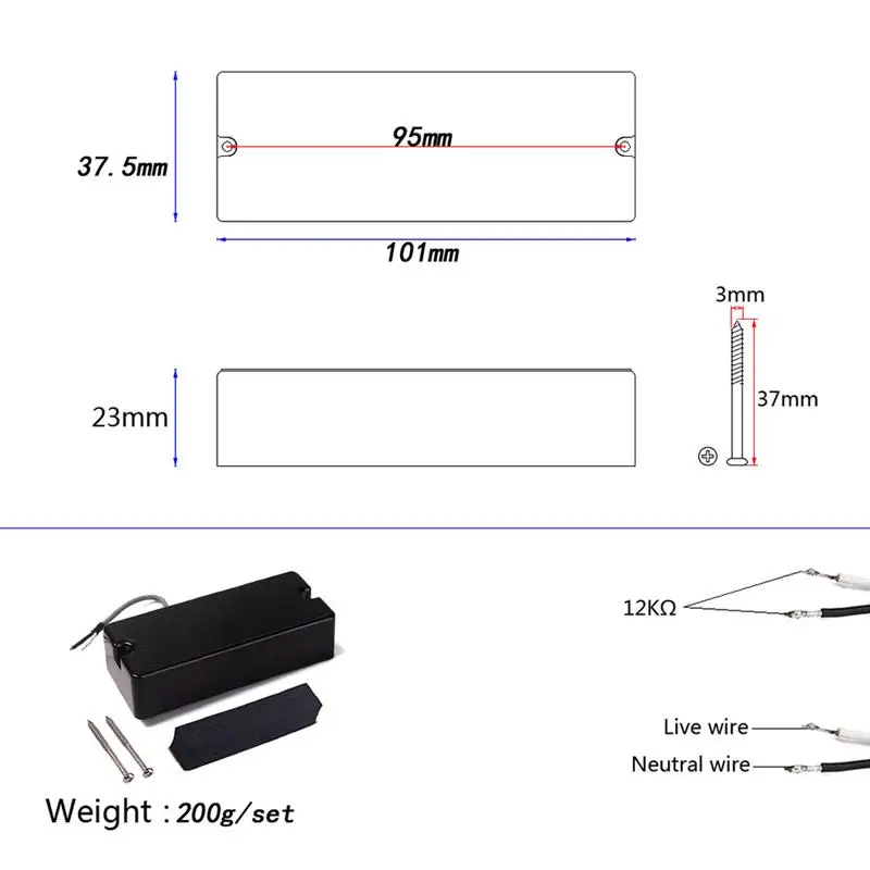 1 шт. звукосниматель запечатанный Профессиональный Prime 5 струн закрытые гитары