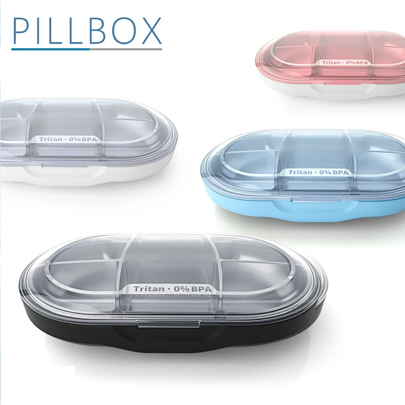 

Pill Organizer Pill Box Silicone Moisture-Proof Design Pill Case To Hold Vitamins Supplements And Medication Pills Dispenser