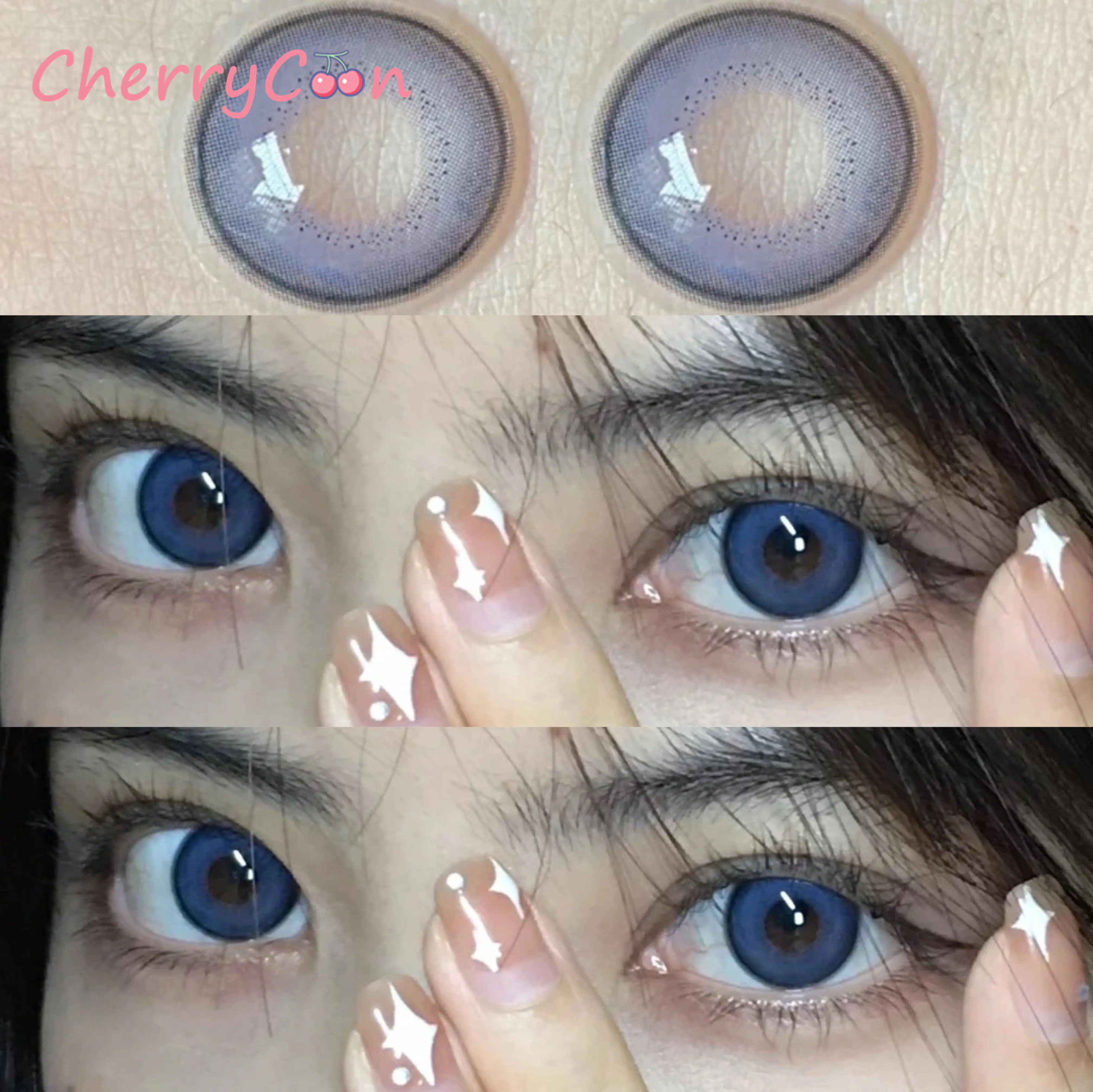 

Джинсовые синие контактные линзы CherryCon цветные мягкие для глаз большая красота контактные линзы для зрачков при близорукости по рецепту 2 шт./пара