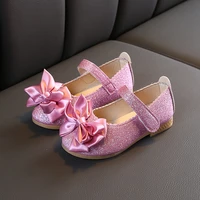 children glitter shoes sequined fabric kids shoes for toddlers little big girls ribbon bow knot soft sweet dress shoes drop ship