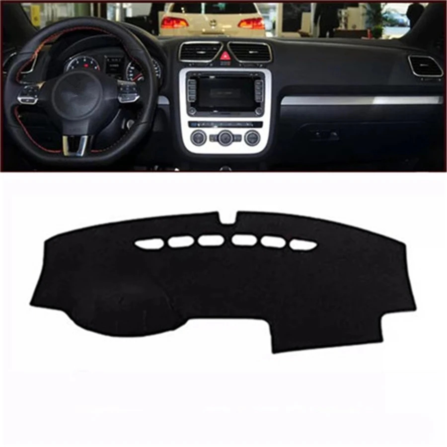 Черный коврик для приборной панели автомобиля Volkswagen Scirocco (2009 2014) 2010 2011 2012 2013 авто
