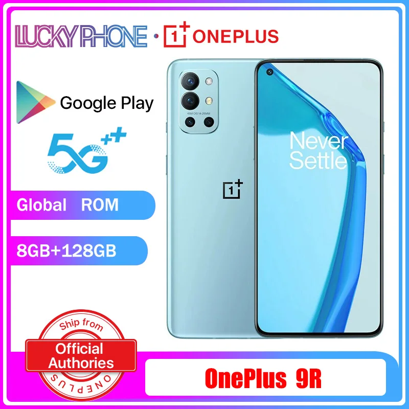 Смартфон OnePlus 9R телефон с глобальной прошивкой NFC 8 ГБ 256 Snapdragon 870 6 55 дюйма 4500 мАч 120