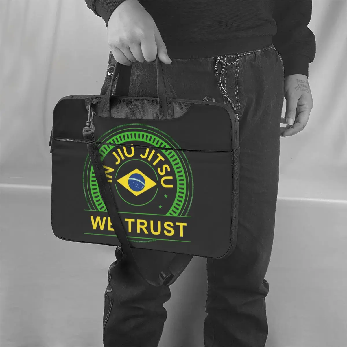 

Jiu Jitsu Laptop Bag Case Travel Clutch Computer Bag Waterproof Vintage Laptop Pouch