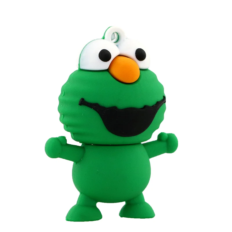 Зеленый Карта памяти реального объема, 4 ГБ, 8 ГБ, 16 ГБ, 32 ГБ, Mini Elmo, USB флеш-накопитель, кунжут, USB, милая лягушка, флеш-накопитель, U диск - Цвет: Зеленый