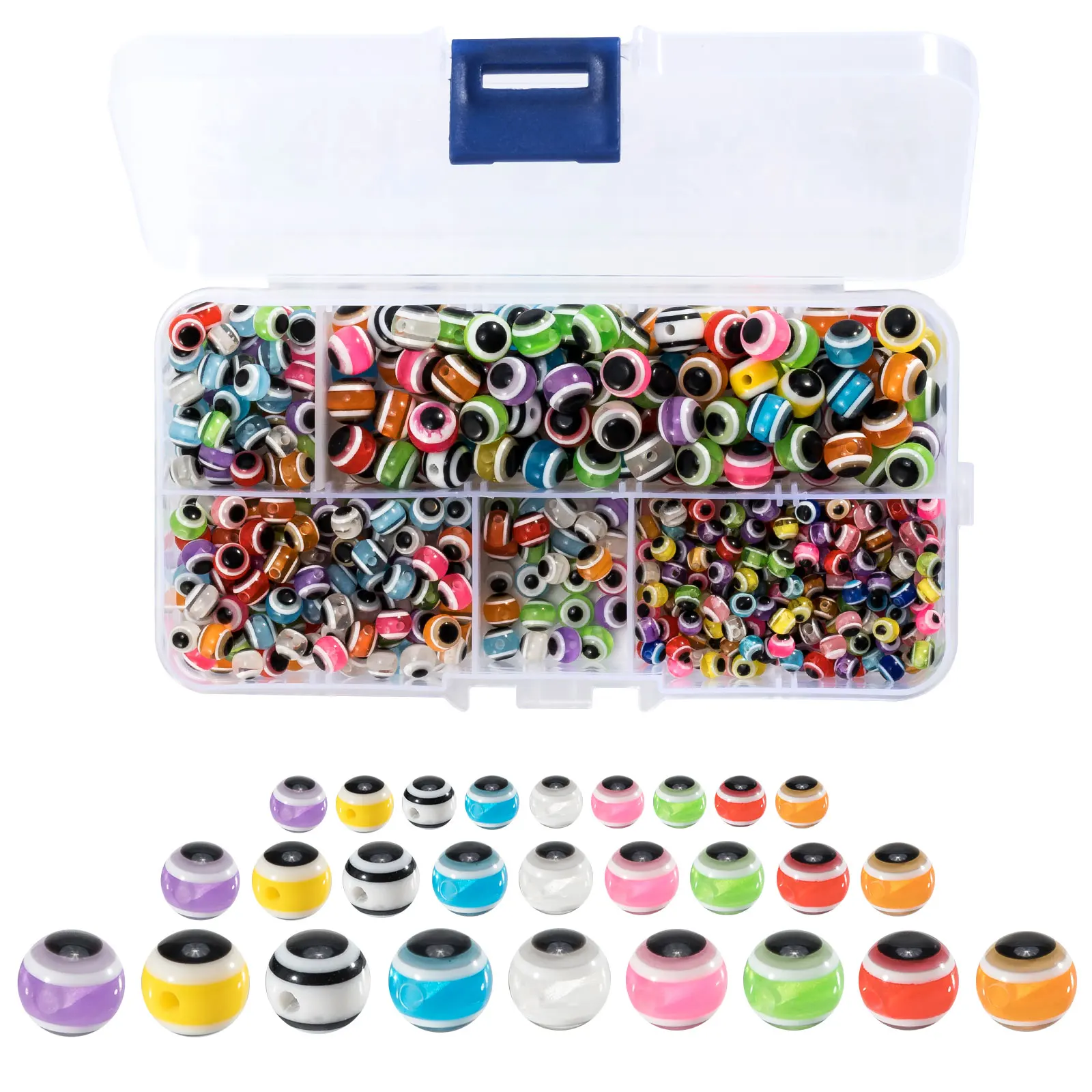 

500pcs/box Fishing Beads Stopper Plastic Beads 4mm 6mm 8mm DIY Spinner Floating Ball Bait Hook Rig Accessories Tackle Bass