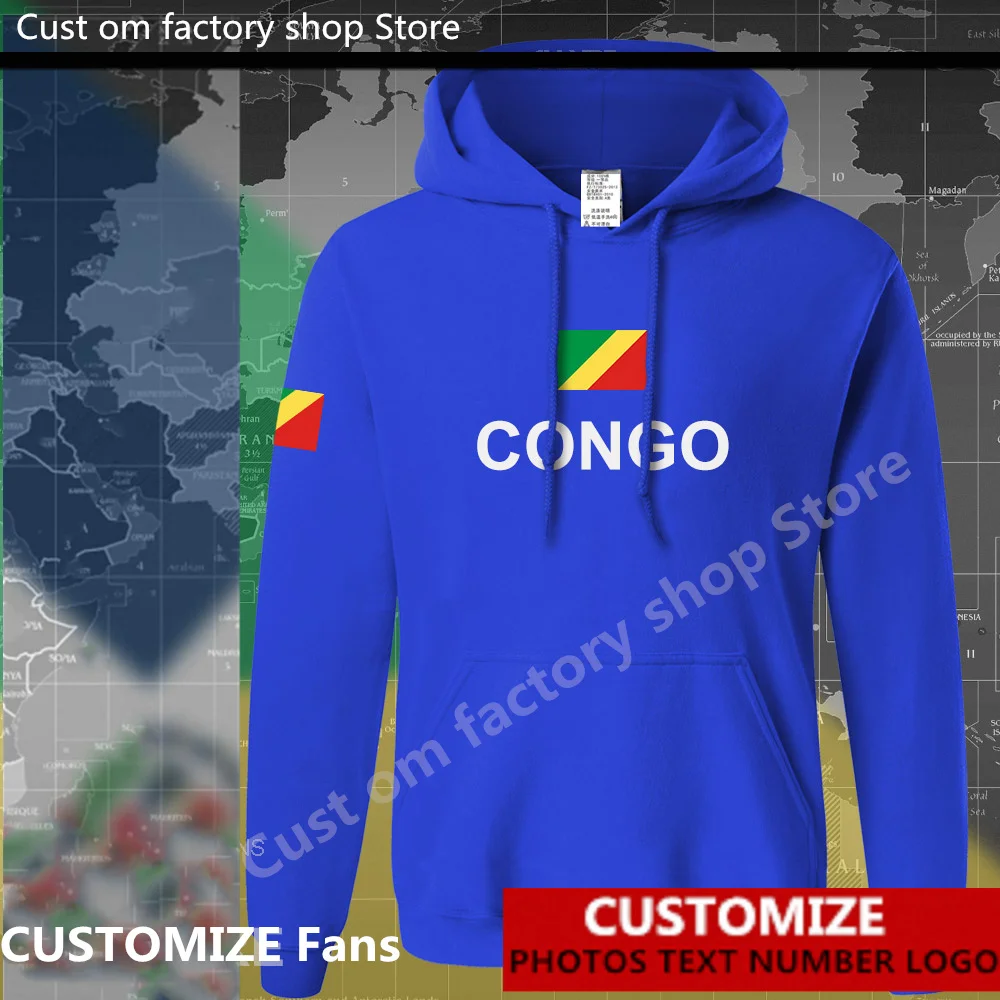 

Congo Republic hoodie men sweatshirt sweat new hip hop streetwear tracksuit nation footballer sporting country COG Congolese