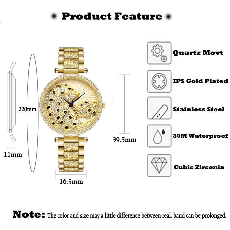 Часы MISSFOX женские кварцевые с леопардовым принтом свободные водонепроницаемые