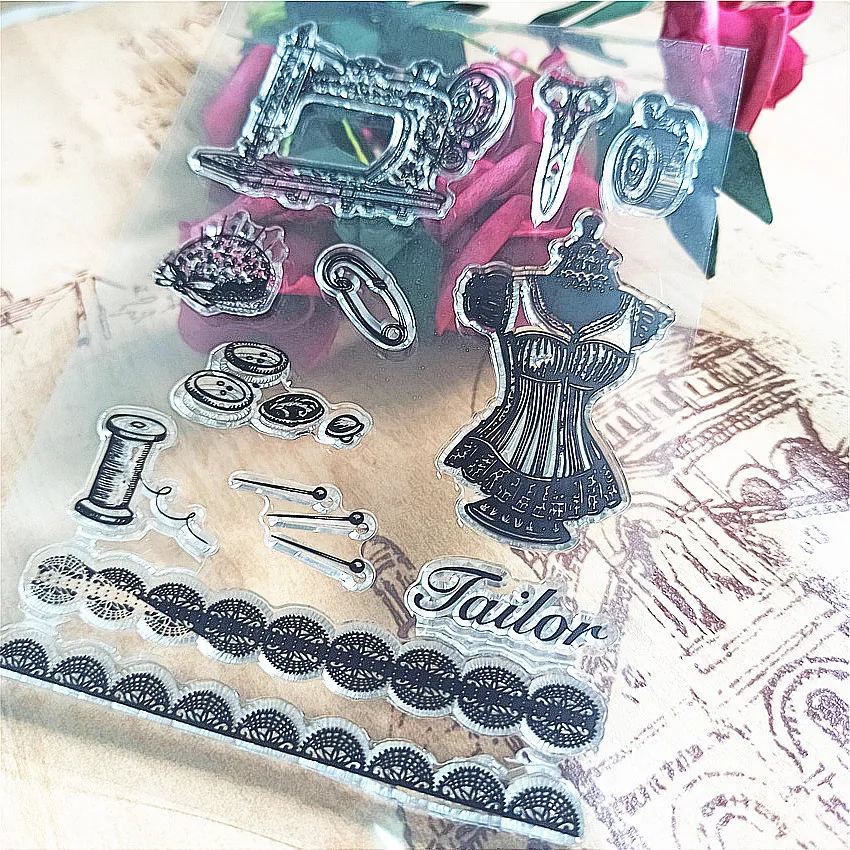 Прозрачные кружевные штампы 11*16 см/Силиконовые пломбы роликовые для сделай сам