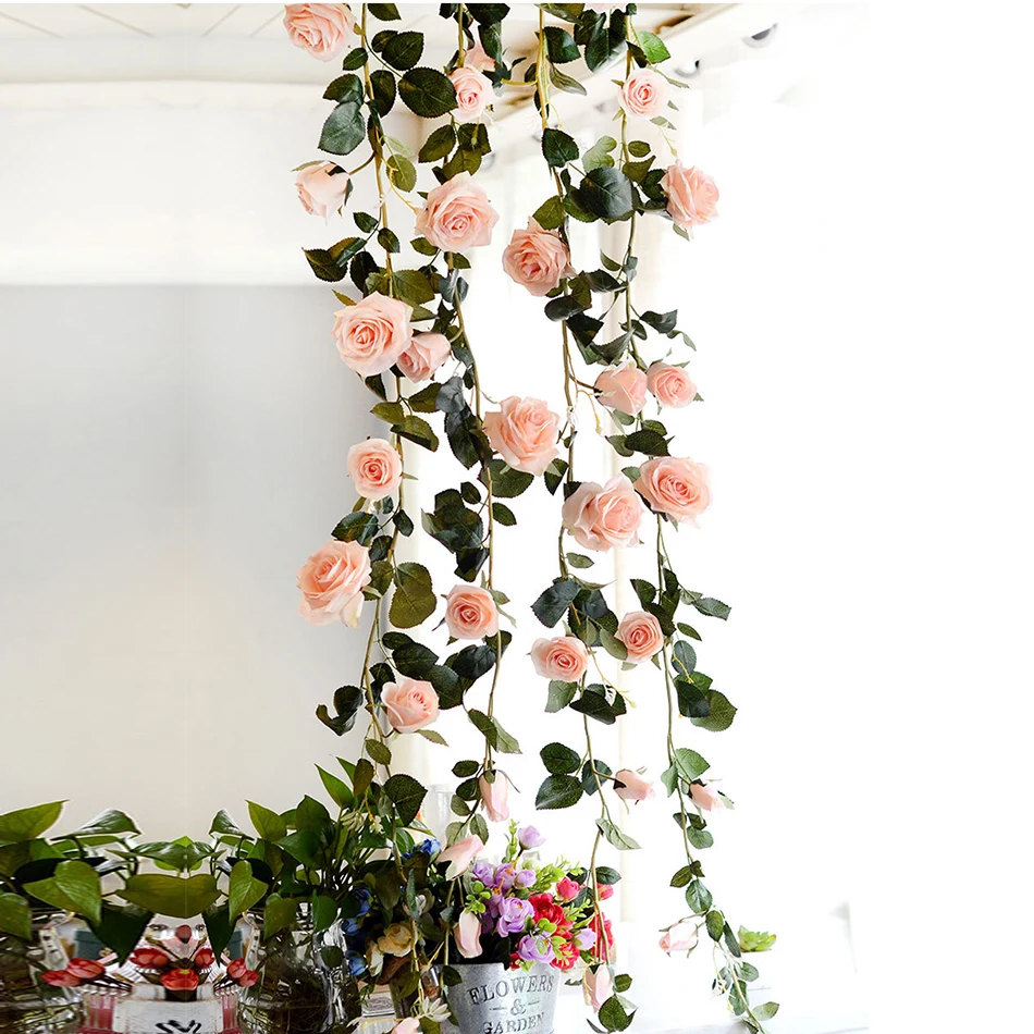 180 см Искусственный цветок розы плюща лоза Свадебный декор настоящий на
