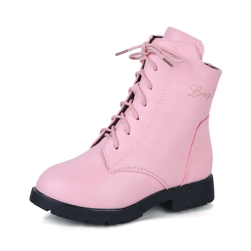 

New Girl Leather Martin Boots Children British Baby Boots Girls Children Shoes Fashion Soft Bottom Girls Boots Kids Sneakers