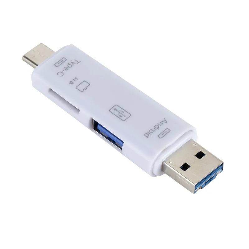 Type C и Micro USB 5 в 1 OTG кард-ридер флэш-накопитель высокоскоростной USB2.0 Универсальный