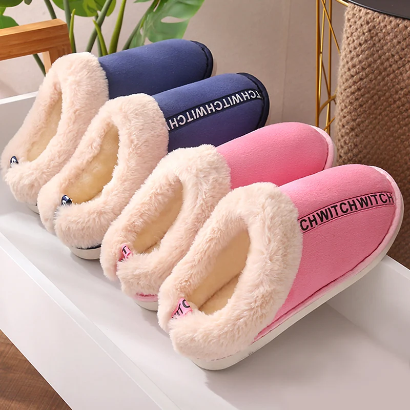 Домашние теплые тапочки на зиму Для женщин домашние Туфли без каблуков теплый
