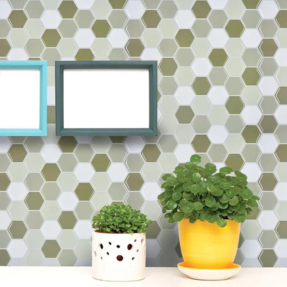 Кухня Шестигранная Самоклеящаяся мозаика анти масляные наклейки на стену