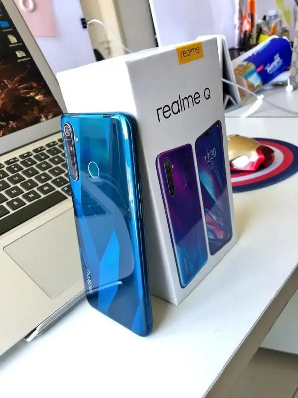 DHL Быстрая сотовый телефон Oppo Realme Q Snapdragon 712 Android 9,0 6," полный экран МП 5 камер 8 Гб ram 128B rom