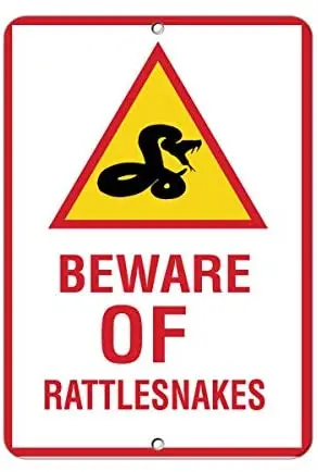 

Crysss Beware of Rattlesnakes Activity Sign Campground Signs 12 X 8 Inches Metal Sign