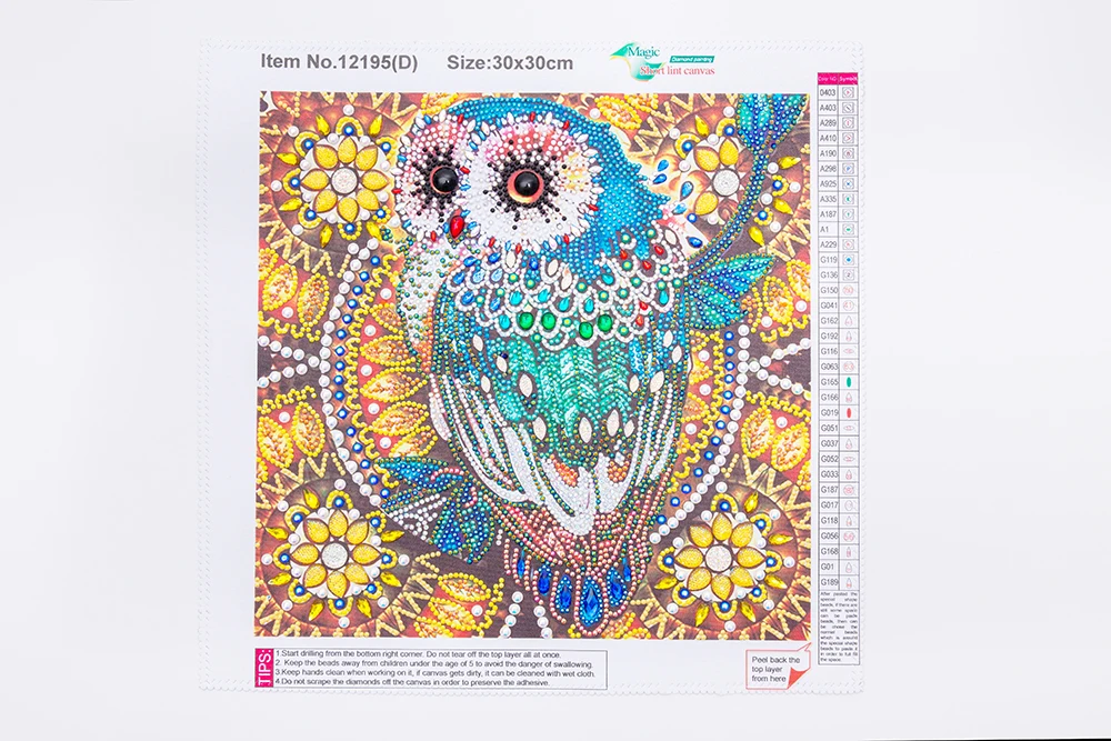 

5D Round Diamond Painting bird 30x30cm Cross Stitch Kit Embroidery Rhinestone Home Decor Needlework