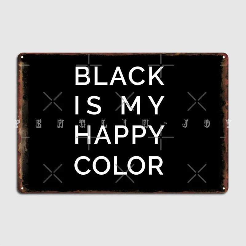

I Like Black Favorite Color Metal Sign Cinema Garage Party Decoration Wall Decor Tin Sign Poster