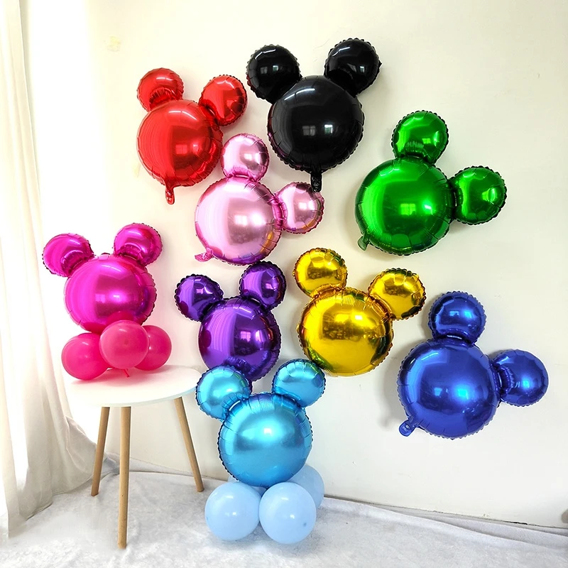 1 шт. гигантские 24 дюймов Микки голова шары фольгированные милый градиент Минни