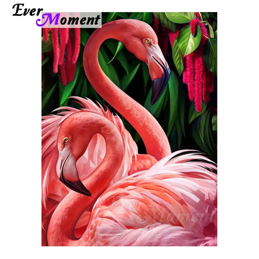 Алмазная мозаика с фламинго и птицами 4Y133 | Дом сад