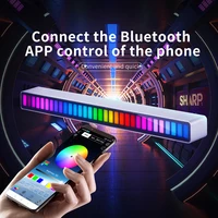 sound control led light rgb voice activated music rhythm ambient light with 32 led 18 colors pick up lamp car room atmosphere