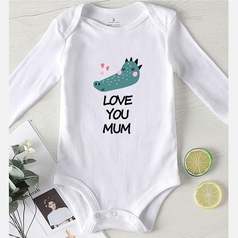 Носки для новорожденных детские вещи с мультипликационным принтом Я люблю маму