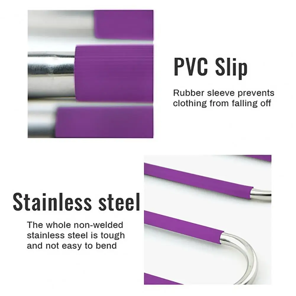

Trouser Rack S-Type Non-Slip Stainless Steel Pants Jeans Scarf Clothing Hanger for Wardrobe