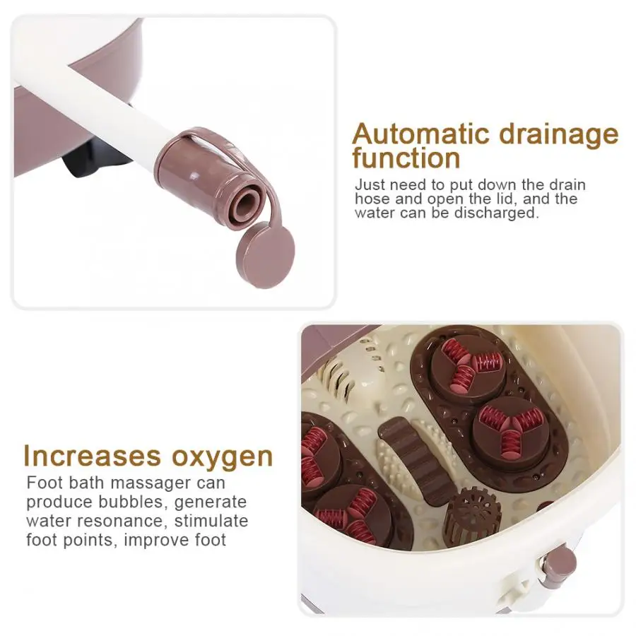 Уход за ногами портативный массажер для спа-ванн ног пузырьковый нагреватель