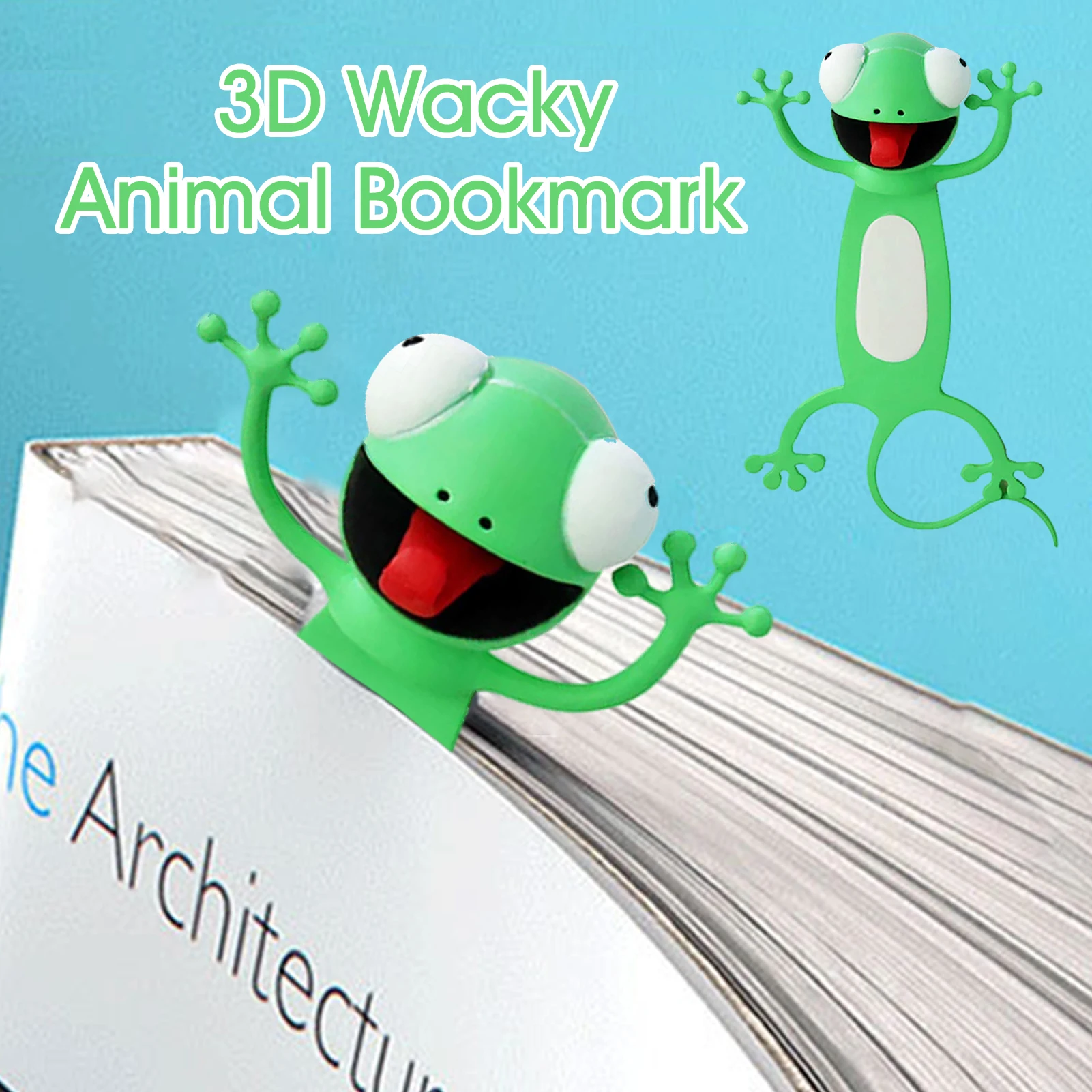 

3D Animal Bookmark Wacky Novelty Bookmarks for Kids Students 3D Stereo Cartoon Lovely Animal Bookmark Cute Cat Rabbit Funny Gift