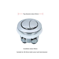 toilet water tank double flush button plastic round toilet push button installation diameter 38mm top diameter 45mmfl21003