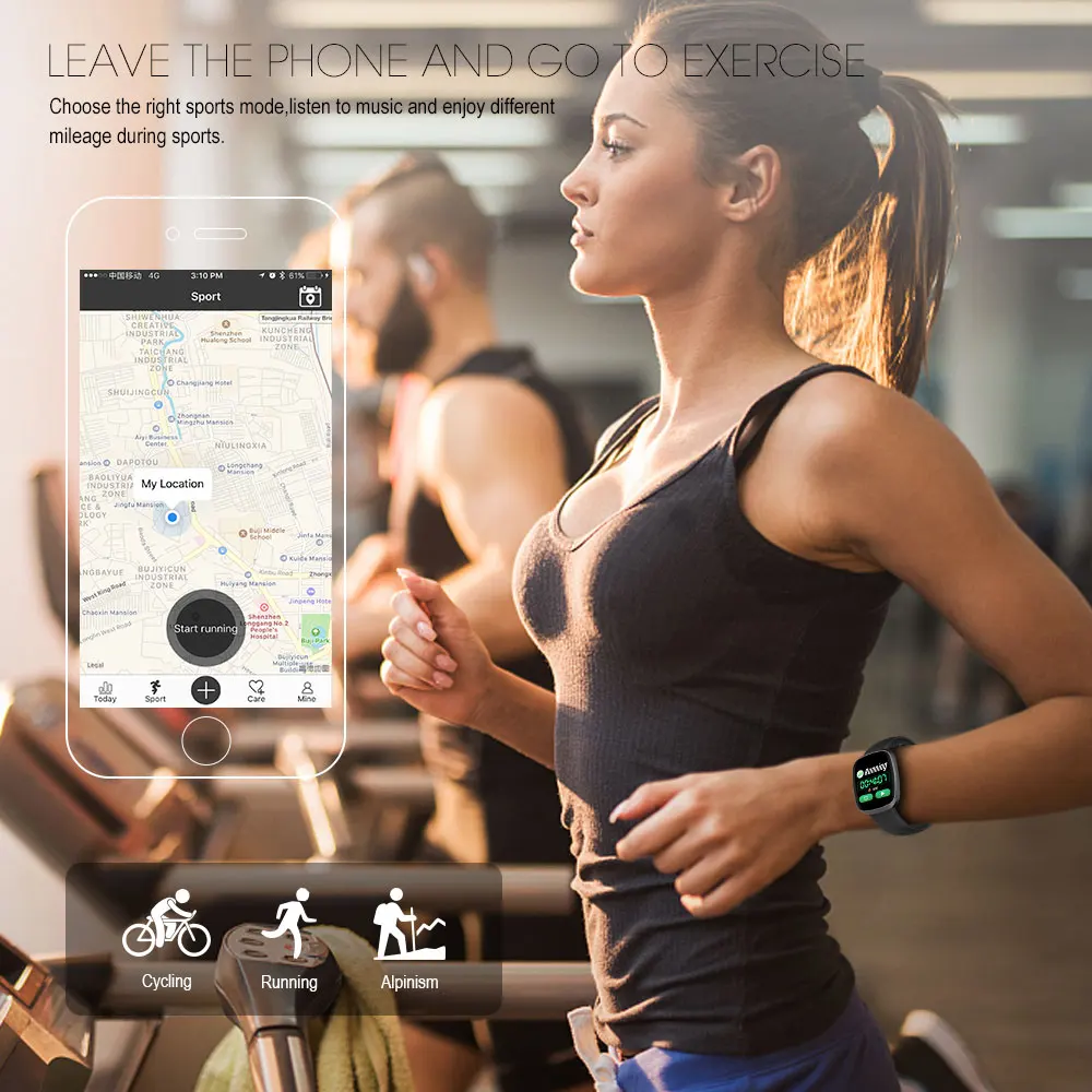 Wearpai GT103 Bluetooth Смарт-часы водонепроницаемые ip67 спортивные фитнес-трекер