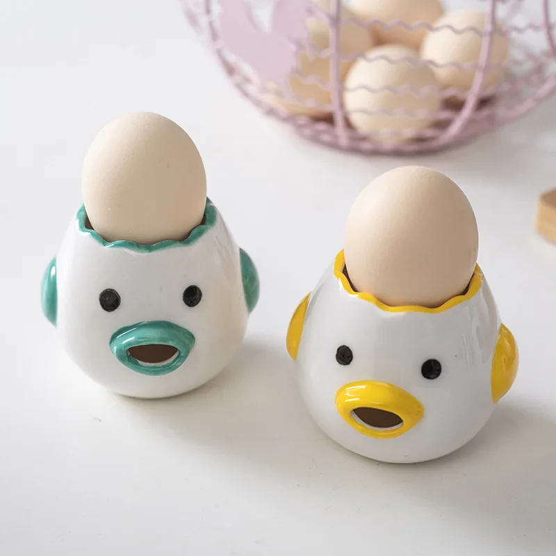 

Kitchen Accessories Cute Chicken Ceramic Egg White Separator Creative Egg Yolk Protein Separator