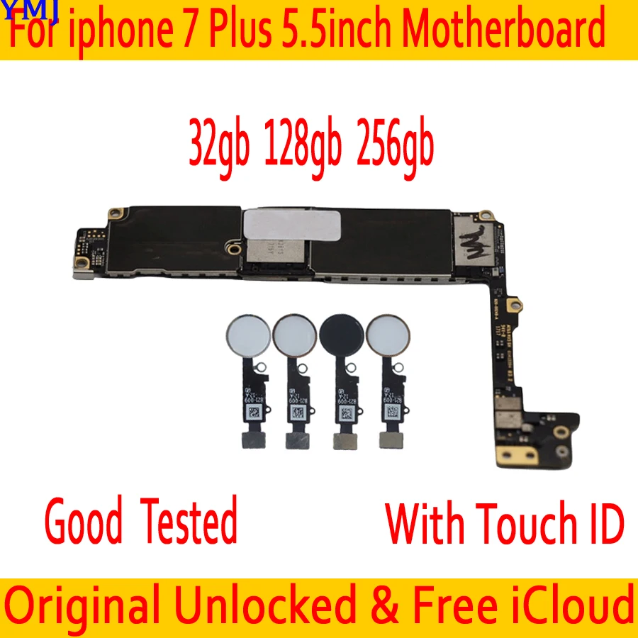 Материнская плата для iphone 7 Plus с сенсорным Идентификатором оригинальная
