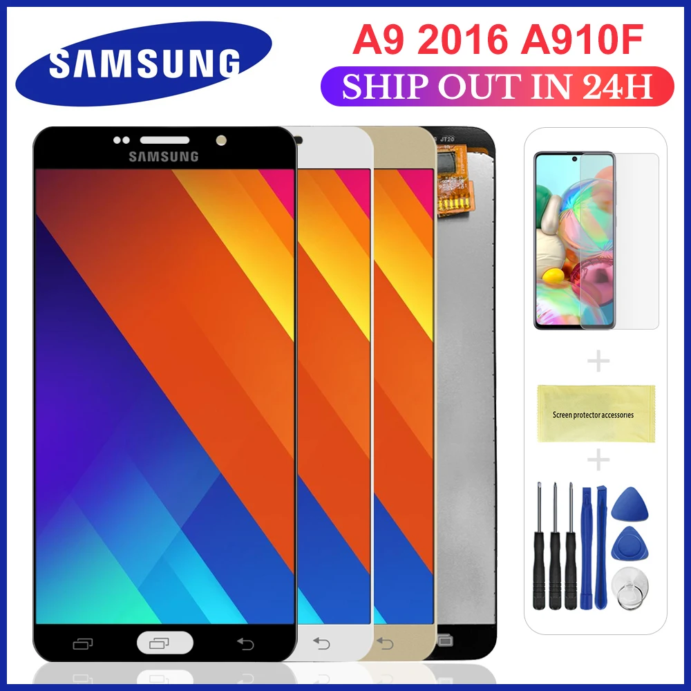 ЖК дисплей A910 для SAMSUNG Galaxy A9 сменный сенсорный экран с цифровым преобразователем