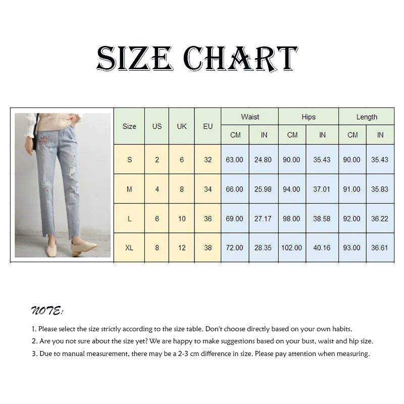

Embroidery Jeans Womens Ripped Denim Pants Ninth Trousers Streetwear Women Loose And Thin Technology Washed Ladies Cropped Pants