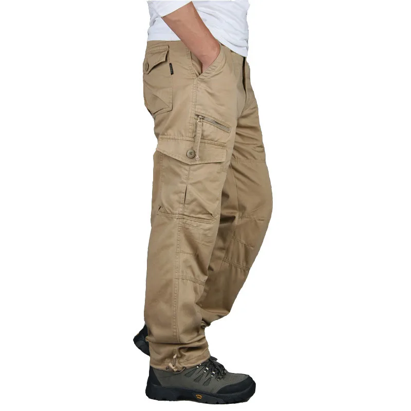 

Autumn men's Multi Pocket overalls men's trousers loose outdoor men's casual pants new cotton pants