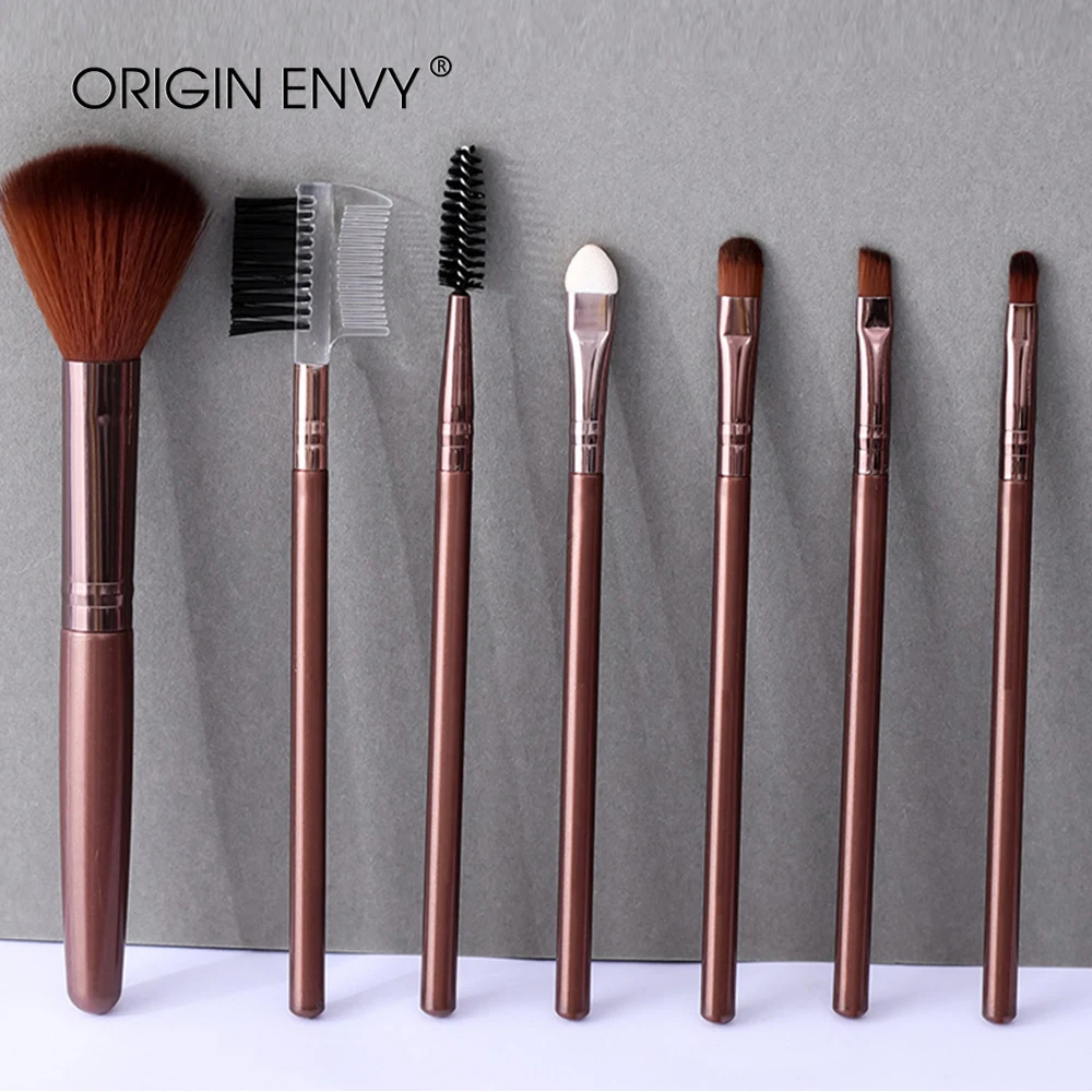 

ORIGIN ENVY 7Pcs Makeup Brushes Tool Set Professional Cosmetic Powder Eye Shadow Foundation Blush Lip Eyebrow Soft Beauty Tool