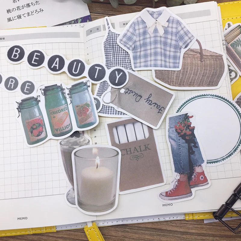 

16PCS Magazine pattern Stickers Crafts And Scrapbooking stickers kids toys book Decorative sticker DIY Stationery