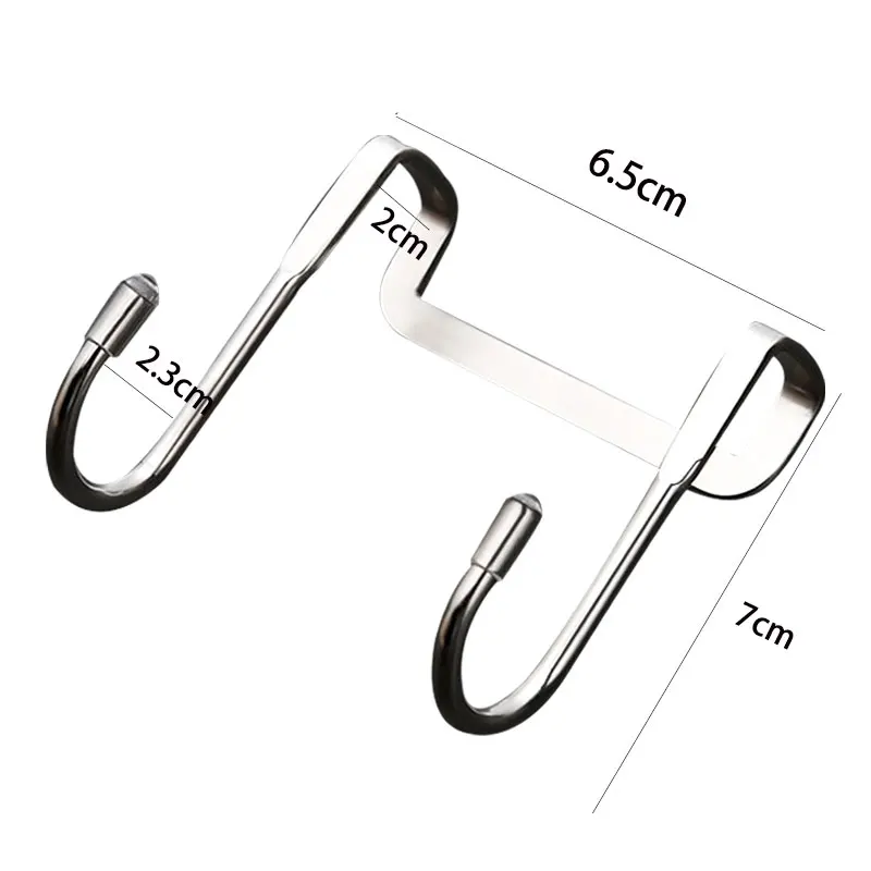 

Stainless steel free punching cabinet door without trace hook double S-type door hanger hanger door back coat hook small hook