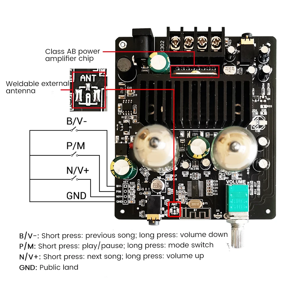 AIYIMA HiFi 6J1 ламповый усилитель стерео мощности 30 Вт x 2 Предварительный желчного