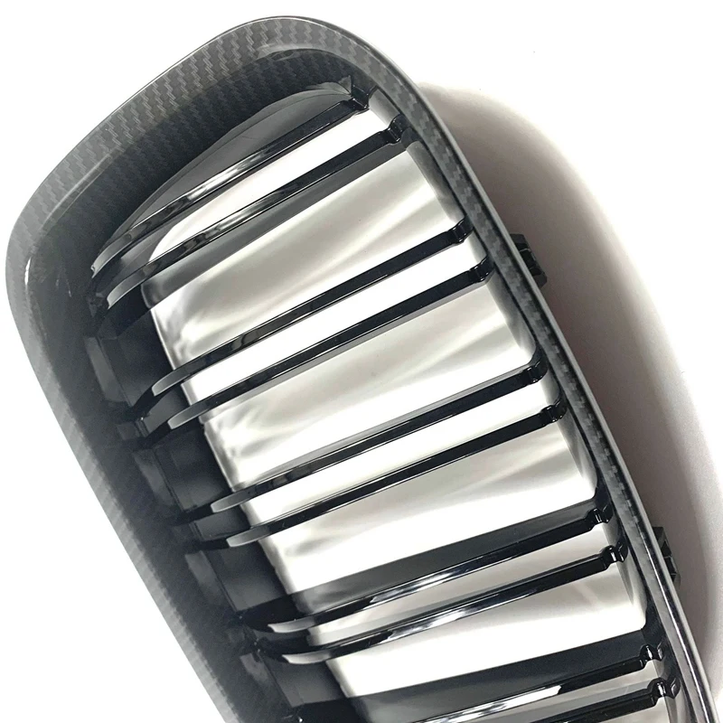

NEW-Car Carbon Fiber Front Kidney Grill Grilles Double Line Grilles For-BMW 5 Series GT F07 528I 535I 550I 2009-2016
