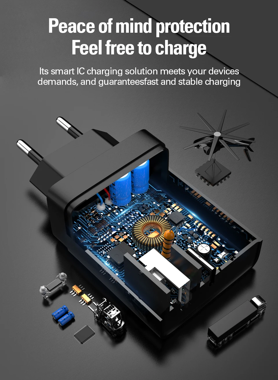 Coolreall Quick Charge 3,0 USB зарядное устройство портативное для huawei xiaomi samsung QC3.0 30 Вт быстрое зарядное устройство PD 3,0 быстрое зарядное устройство для iPhone