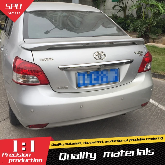 Для Toyota Vios Yaris Спойлер ABS Материал заднее крыло автомобиля праймер цвет задний