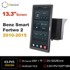 Штатная магнитола Ownice в стиле Tesla, 13,3 дюйма, с GPS, для Benz Smart Fortwo 2 2010-2015