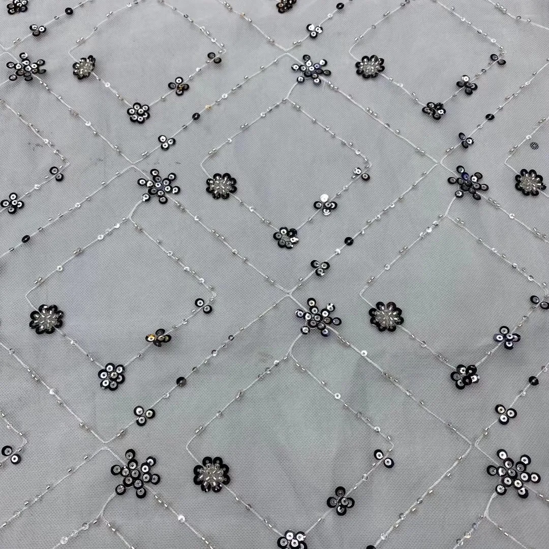 Новинка многоцветная ткань с блестками и вышивкой сливы крупное свадебное