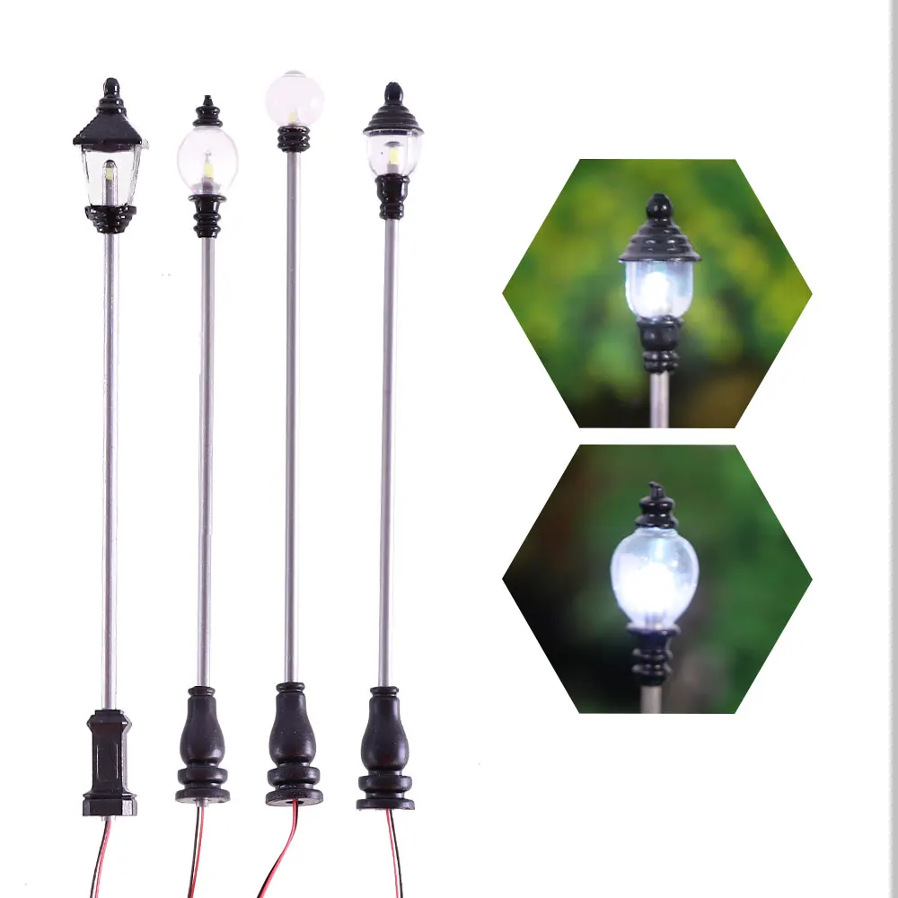 Диорама фонарный столб железнодорожный поезд световая модель изготовление