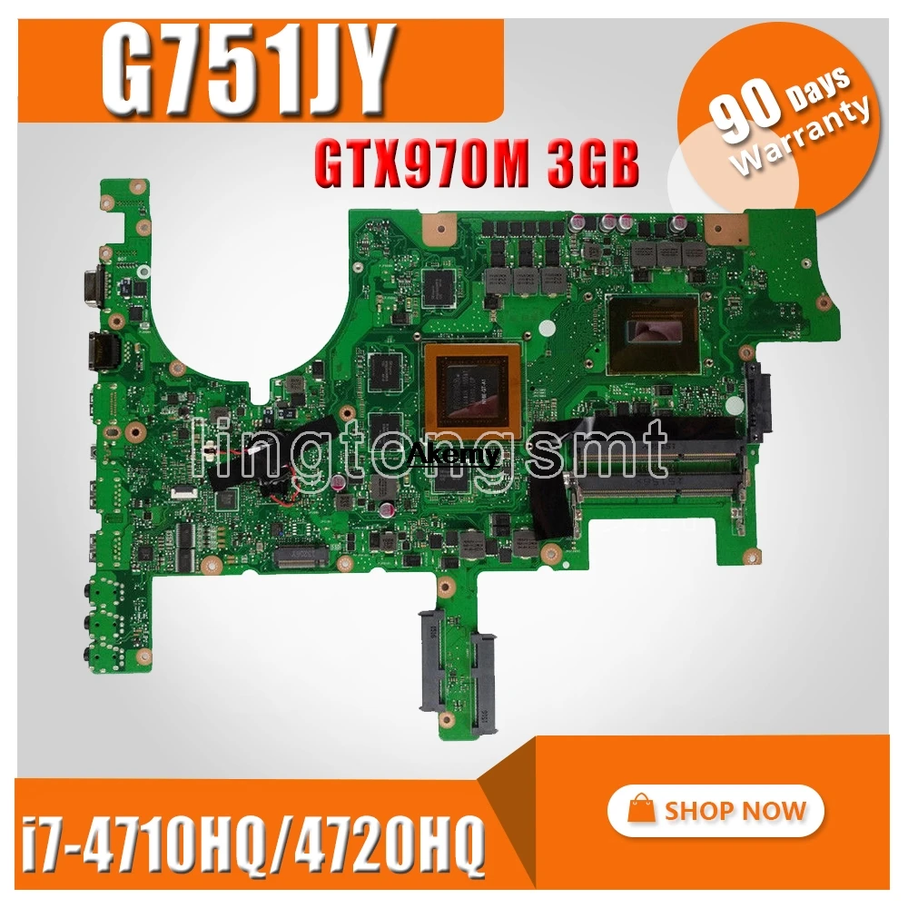 G751JY GTX 970M/3GB/I7-4710HQ/4720HQ материнская плата для ноутбука For Asus ROG G751 G751J G751JT Материнская